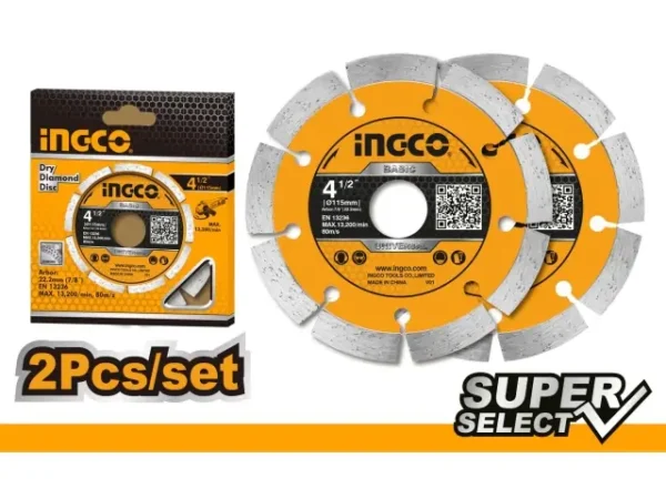 Set Discos Diamantados 115 Mm X 22,2 Mm 2 Pcs