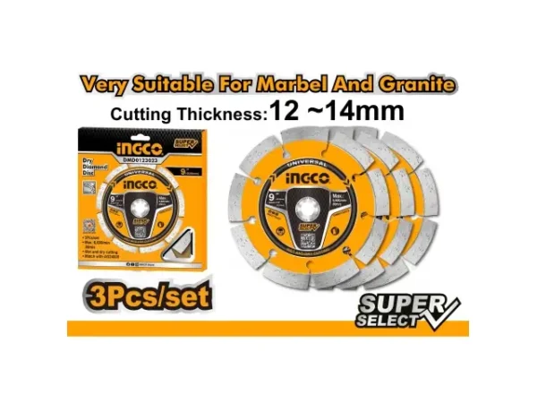 Set Discos Diamantados 230 Mm X 22,2 Mm 3 Pcs