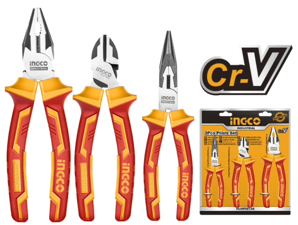 HIKPS28318 Set De Pinzas Y Alicate Aislados 3 Pcs Industrial